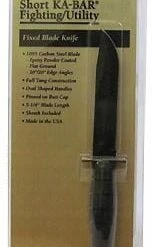 Ka-bar Knives Black 5" Fixed Straight Clam