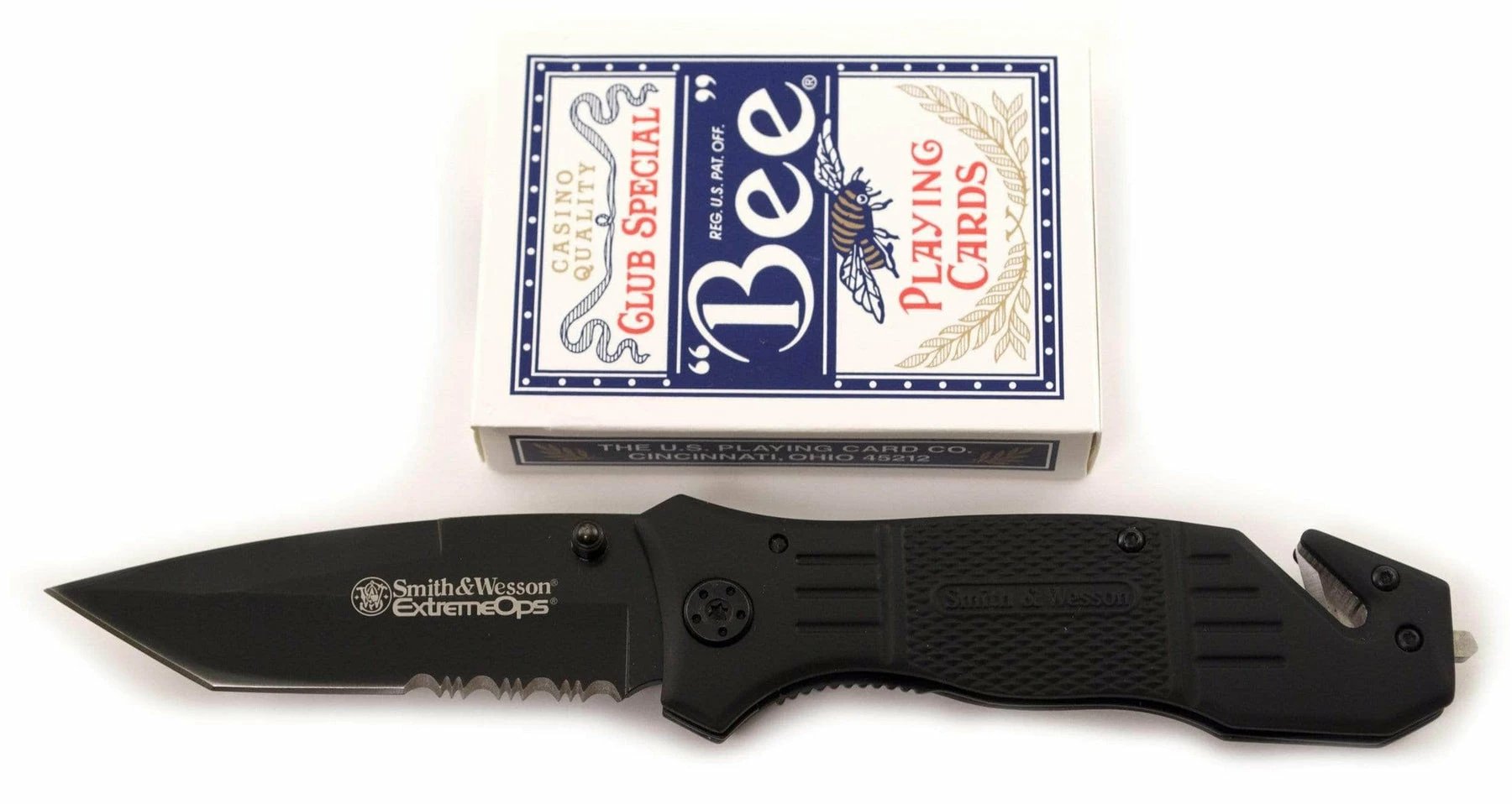 Smith & Wesson Extreme Ops Tanto Pocket Knife With Partially Serrated Blade SWFR2S - Image 9