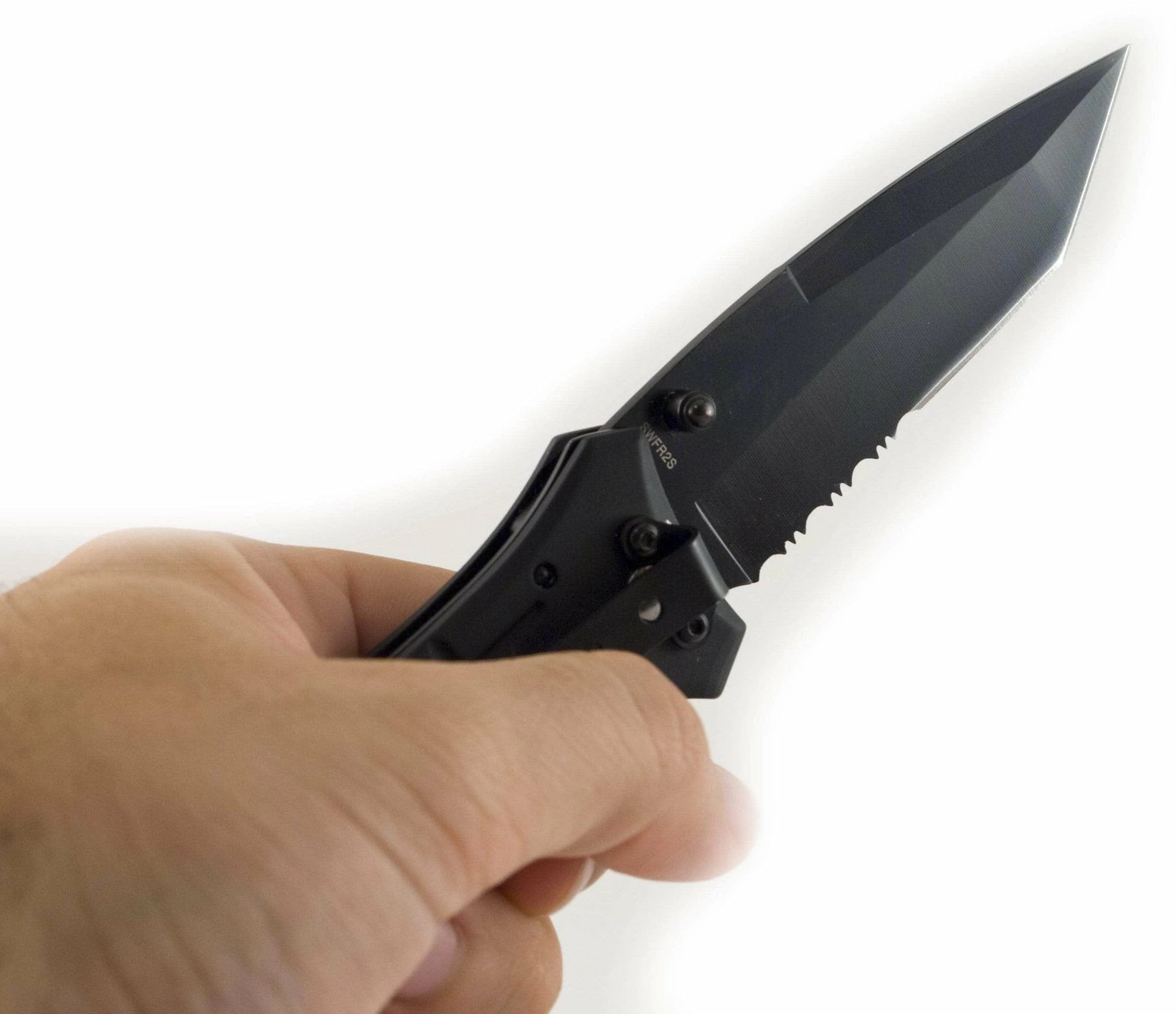 Smith & Wesson Extreme Ops Tanto Pocket Knife With Partially Serrated Blade SWFR2S - Image 15