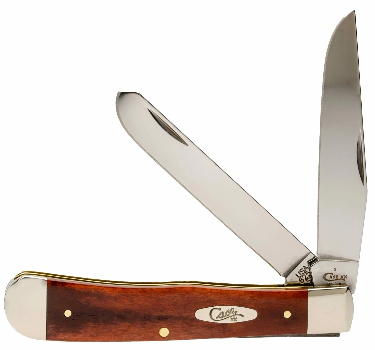 Case Cutlery Case Trapper, Smooth Chestnut Bone Handle (6254 SS) - 28707