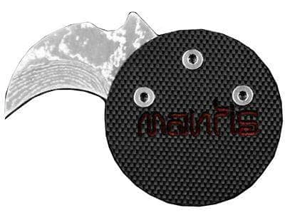 Mantis Civilianaire Demon Edition Folder With Black G-100 Handle, Damascus Blade