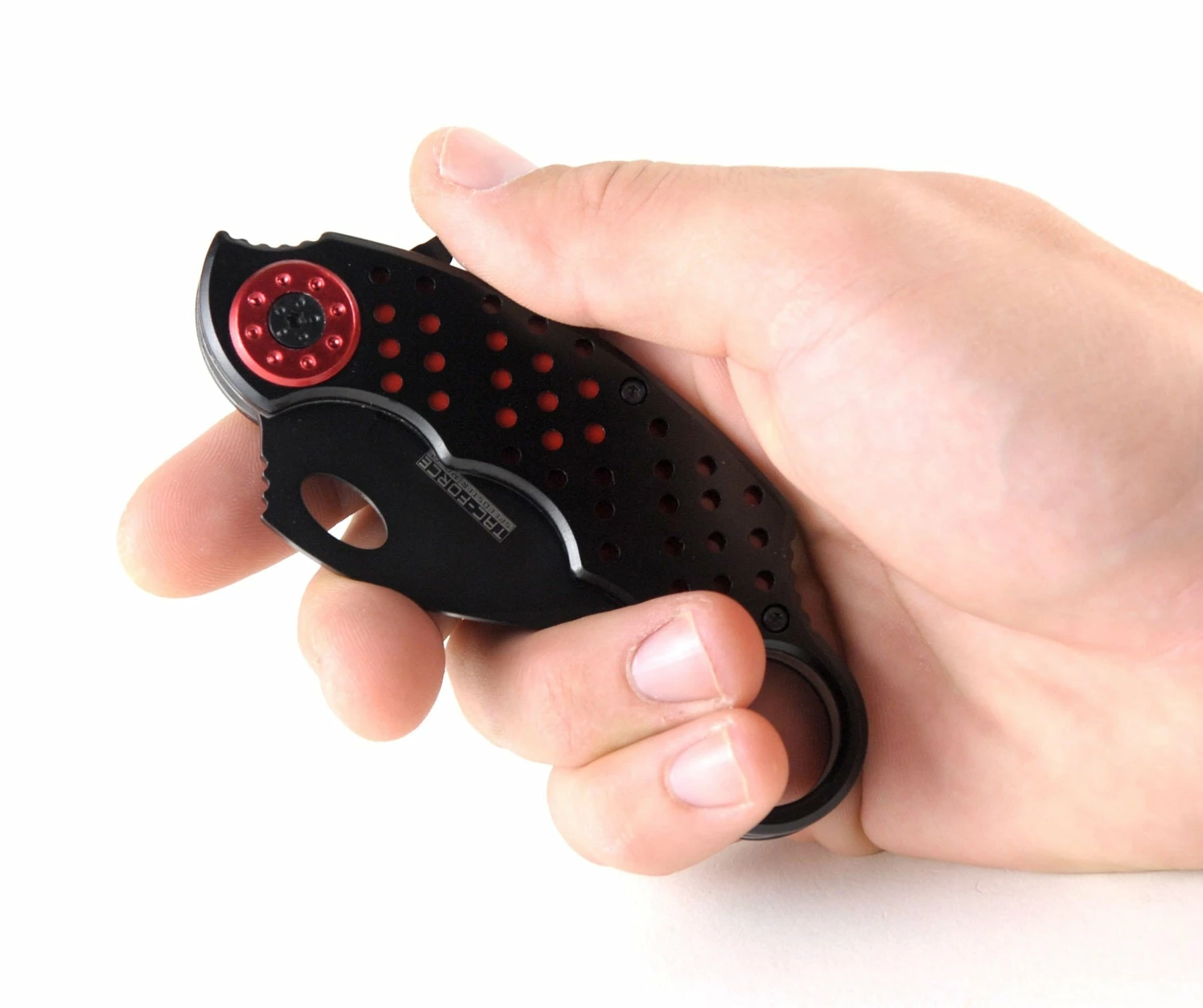 Tac-Force Karambit Tactical Assisted Opening Folding Knife, Black & Red - Image 3