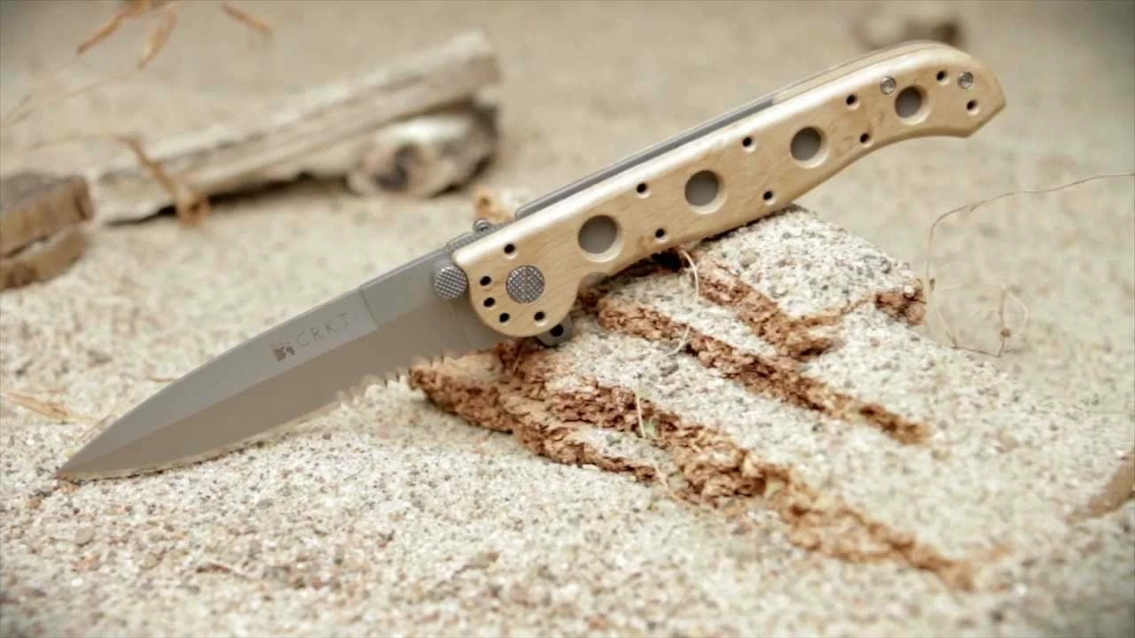 Columbia River (CRKT) CRKT M16 3.5" Pocket Knife (Combo Edge, Desert Tan Zytel Handle)
