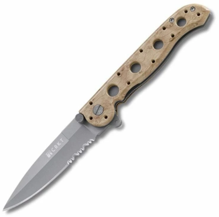 Columbia River (CRKT) CRKT M16 3.5" Pocket Knife (Combo Edge, Desert Tan Zytel Handle) - Image 6