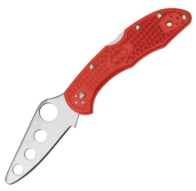 Spyderco Delica 4 Training Knife (Red FRN Handle, Plain Edge) 4 Spyderco Delica 4 Training Knife (Red FRN Handle, Plain Edge) - Image 2