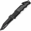 Smith & Wesson SWBG2TS Border Guard 2 Pocket Knife W/Black Coated Partially Serrated Tanto Blade
