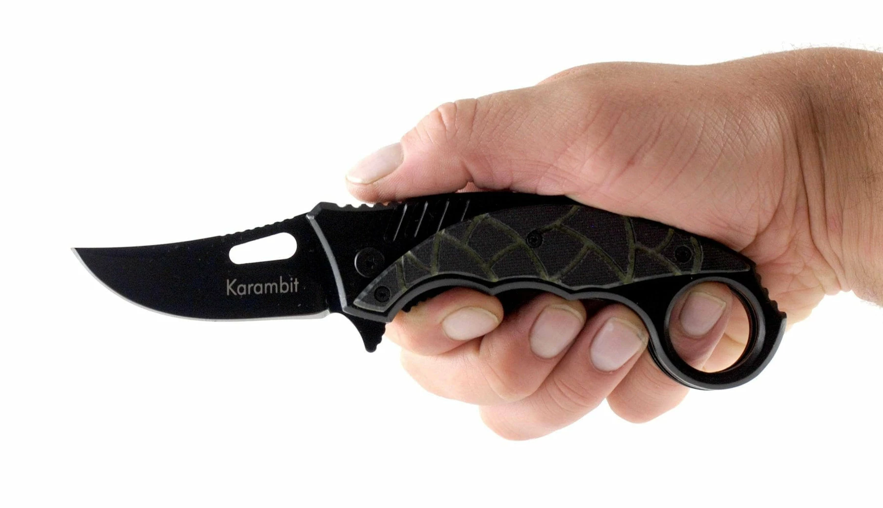 Knife Depot Easy Open Black Tactical Karambit Pocket Knife With G-10 Handle 5 Knife Depot Easy Open Black Tactical Karambit Pocket Knife With G-10 Handle - Image 3