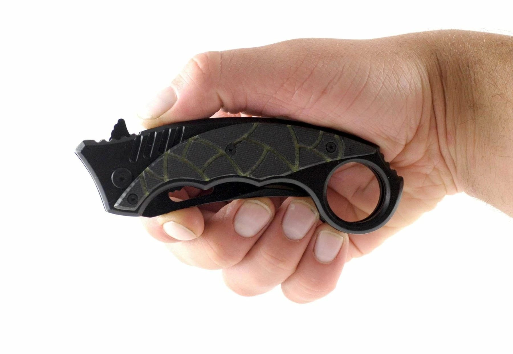 Knife Depot Easy Open Black Tactical Karambit Pocket Knife With G-10 Handle 6 Knife Depot Easy Open Black Tactical Karambit Pocket Knife With G-10 Handle - Image 4