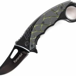 Knife Depot Easy Open Black Tactical Karambit Pocket Knife With G-10 Handle