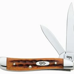 Case Cutlery Peanut Pocket Worn Harvest 2-Blade Folder With Orange Bone Handle
