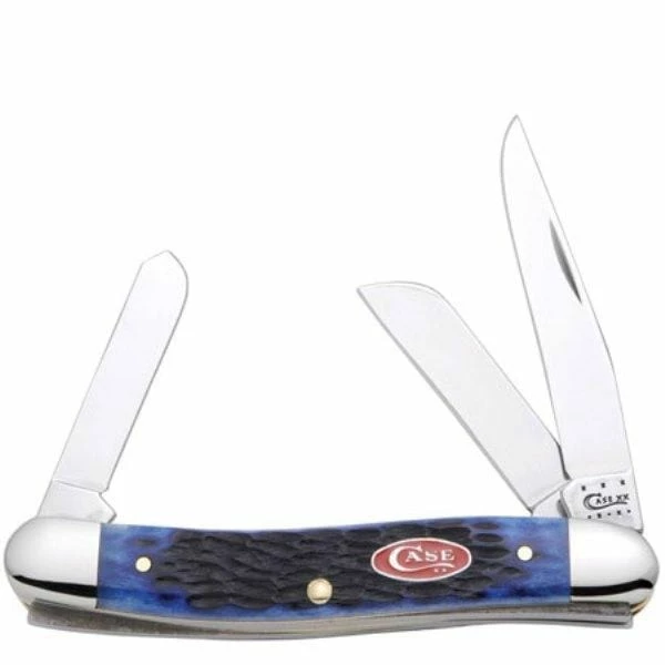Case Cutlery Navy Blue Bone Medium Stockman