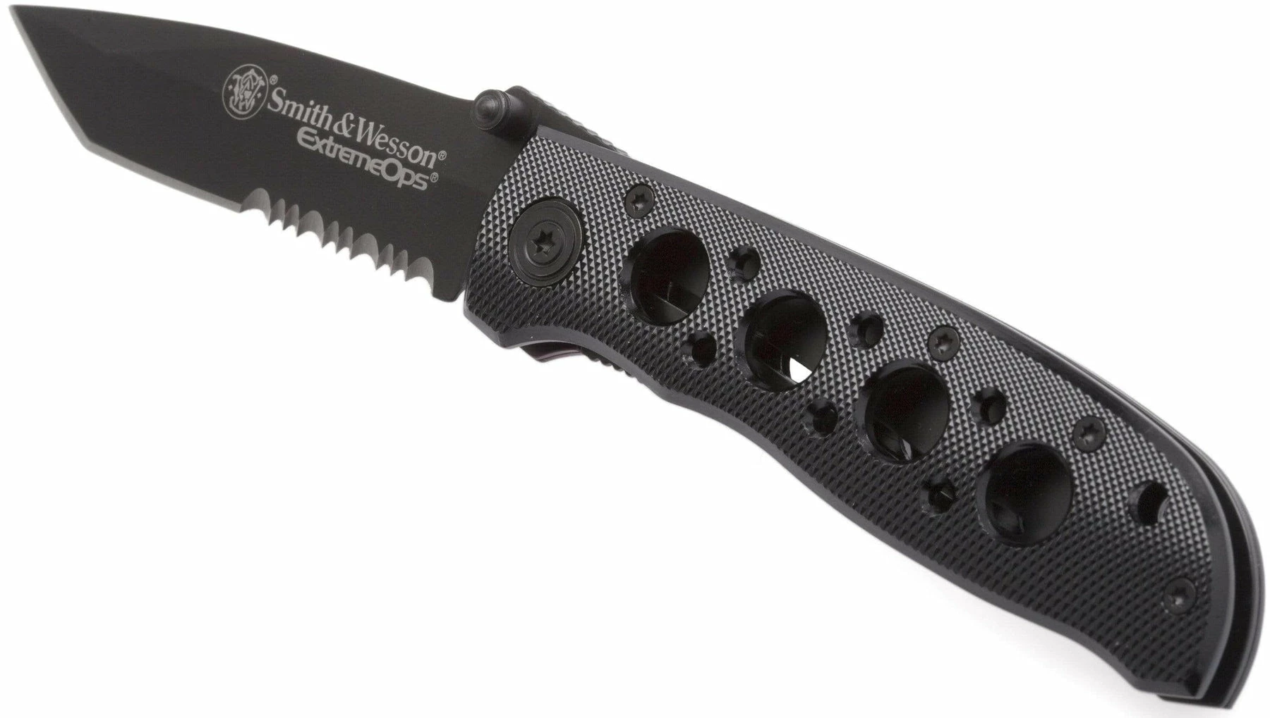 Smith & Wesson Bullseye Extreme OPS, 3.2" Combo Blade, Black Aluminum Handle - CK5TBS - Image 7