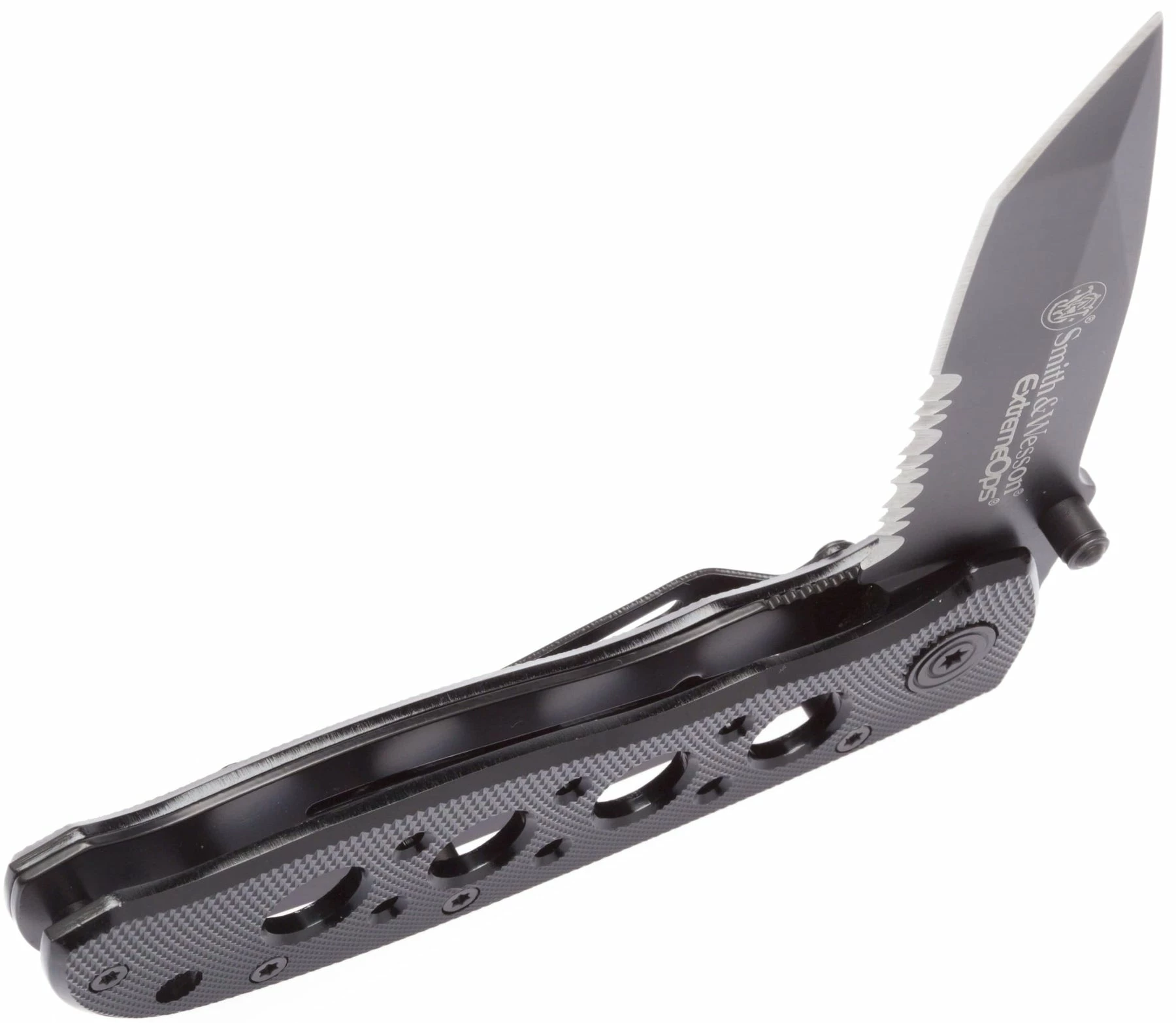 Smith & Wesson Bullseye Extreme OPS, 3.2" Combo Blade, Black Aluminum Handle - CK5TBS - Image 6