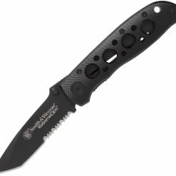 Smith & Wesson Bullseye Extreme OPS, 3.2" Combo Blade, Black Aluminum Handle - CK5TBS