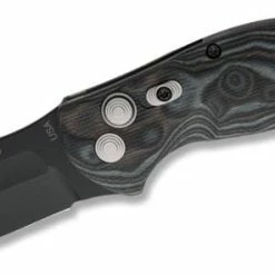 Hogue EX-A04 3.5in,Automatic Knife With Black/Gray G-10 Handle, Black Plain
