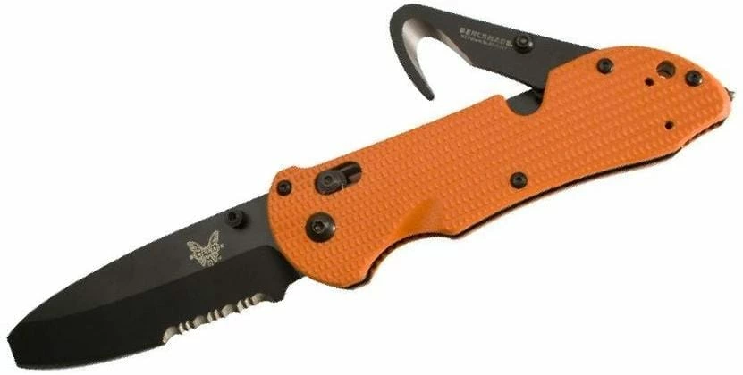 Benchmade 916SBK-ORG Blunt-Tip Triage Pocket Knife With Orange Handle - Image 2