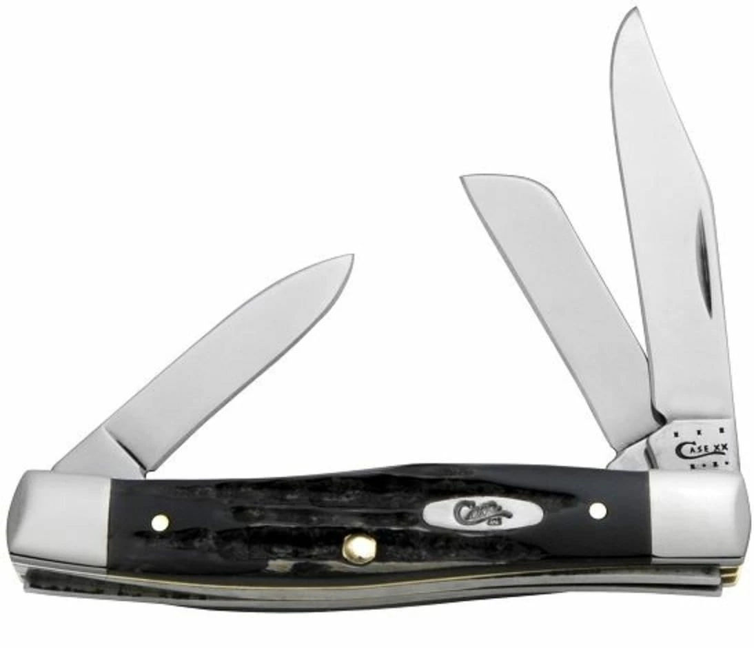 Case Cutlery Case Medium Stockman, Buffalo Horn, 3 Blades (BH3032 SS) - 65012 3 Case Cutlery Case Medium Stockman, Buffalo Horn, 3 Blades (BH3032 SS) - 65012