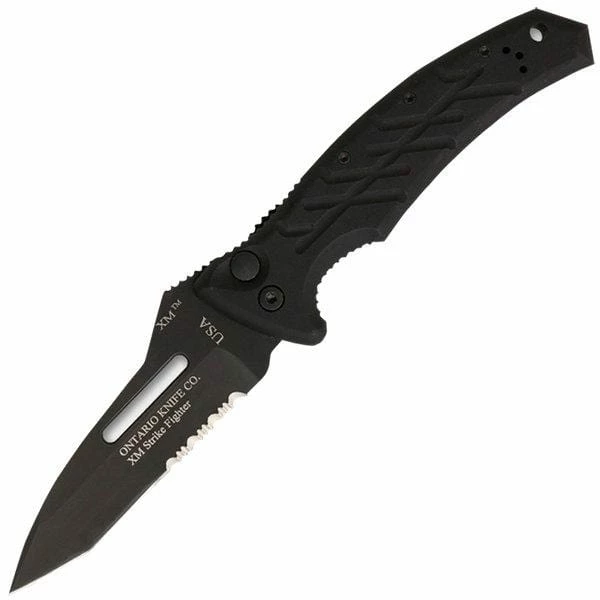 Ontario Knife Company (OKC) Ontario Knife Company XM Strike Fighter Folder, Serrated
