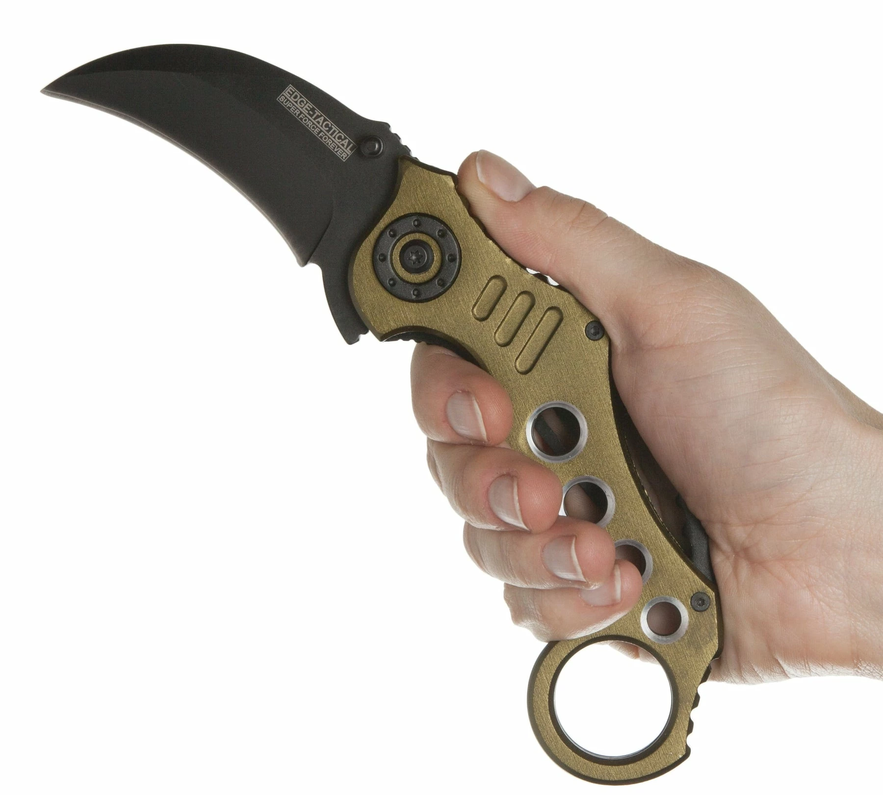 Knife Depot Karambit Tactical Spring Assist Knife - Green - Image 6