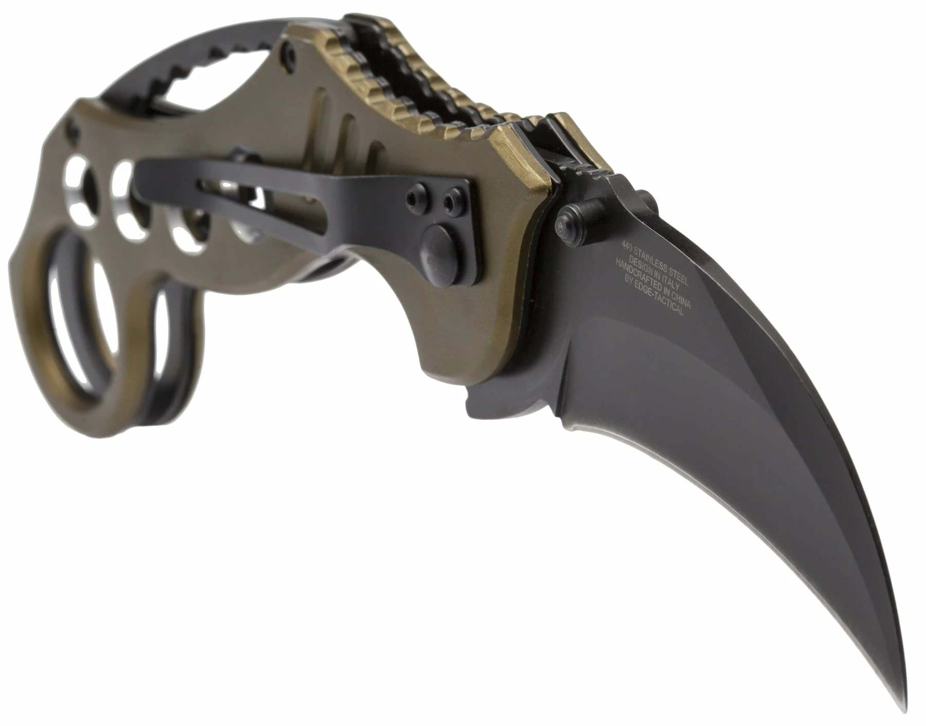Knife Depot Karambit Tactical Spring Assist Knife - Green - Image 8