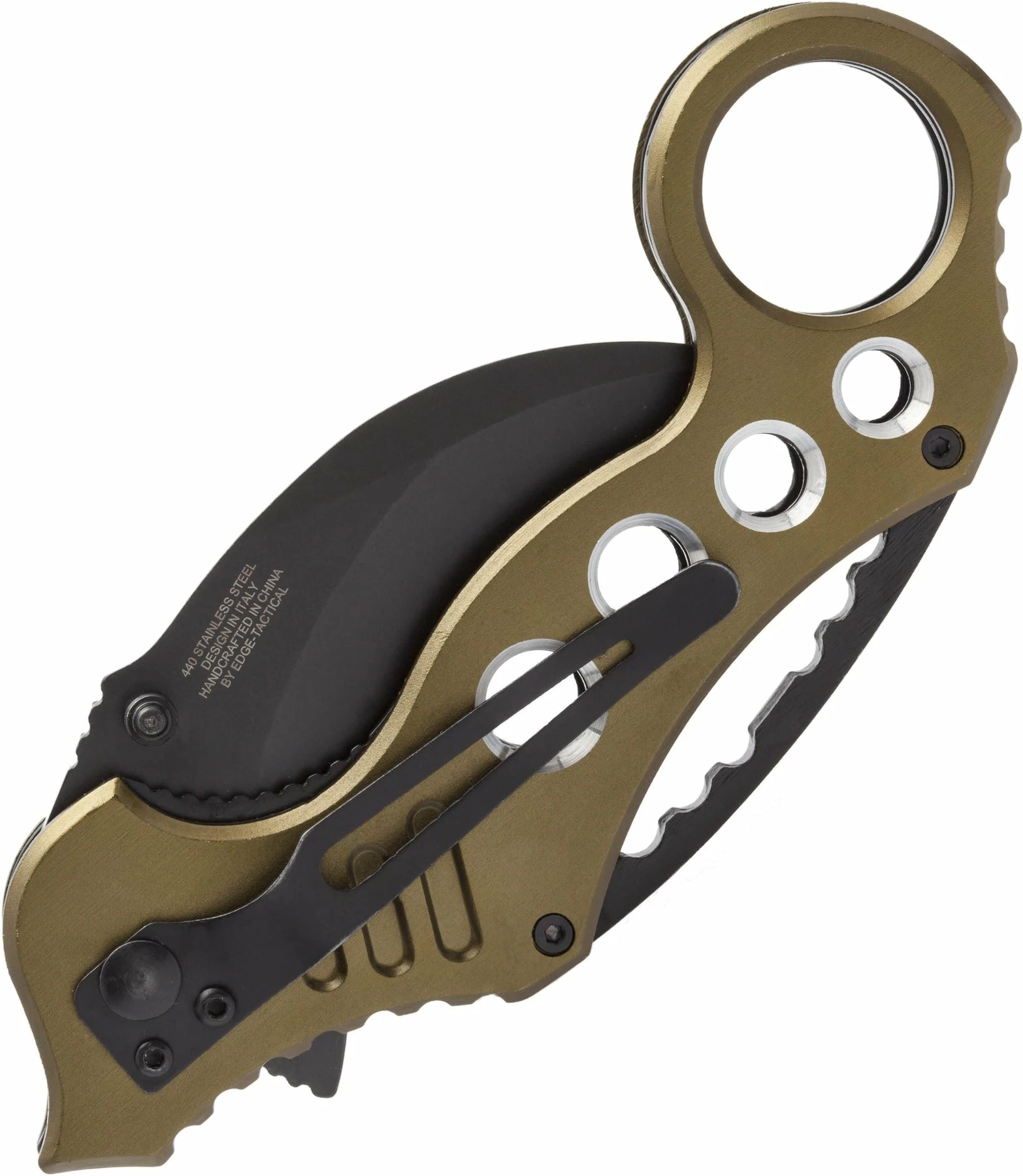 Knife Depot Karambit Tactical Spring Assist Knife - Green - Image 5