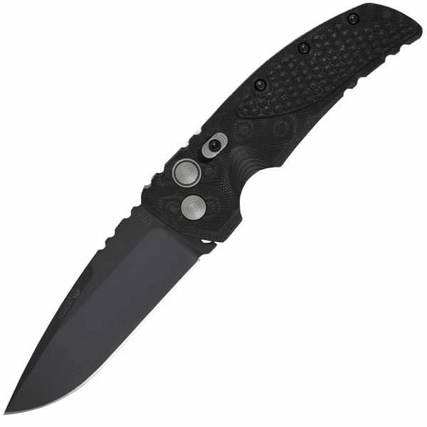 Hogue EXA01 3.5 Black Drop Point Kote G10 G-Mascus Single Blade Automatic Knife