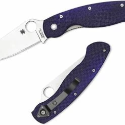Spyderco Military, 4" S110V Blade, Dark Blue G10 Handle - C36GPDBL