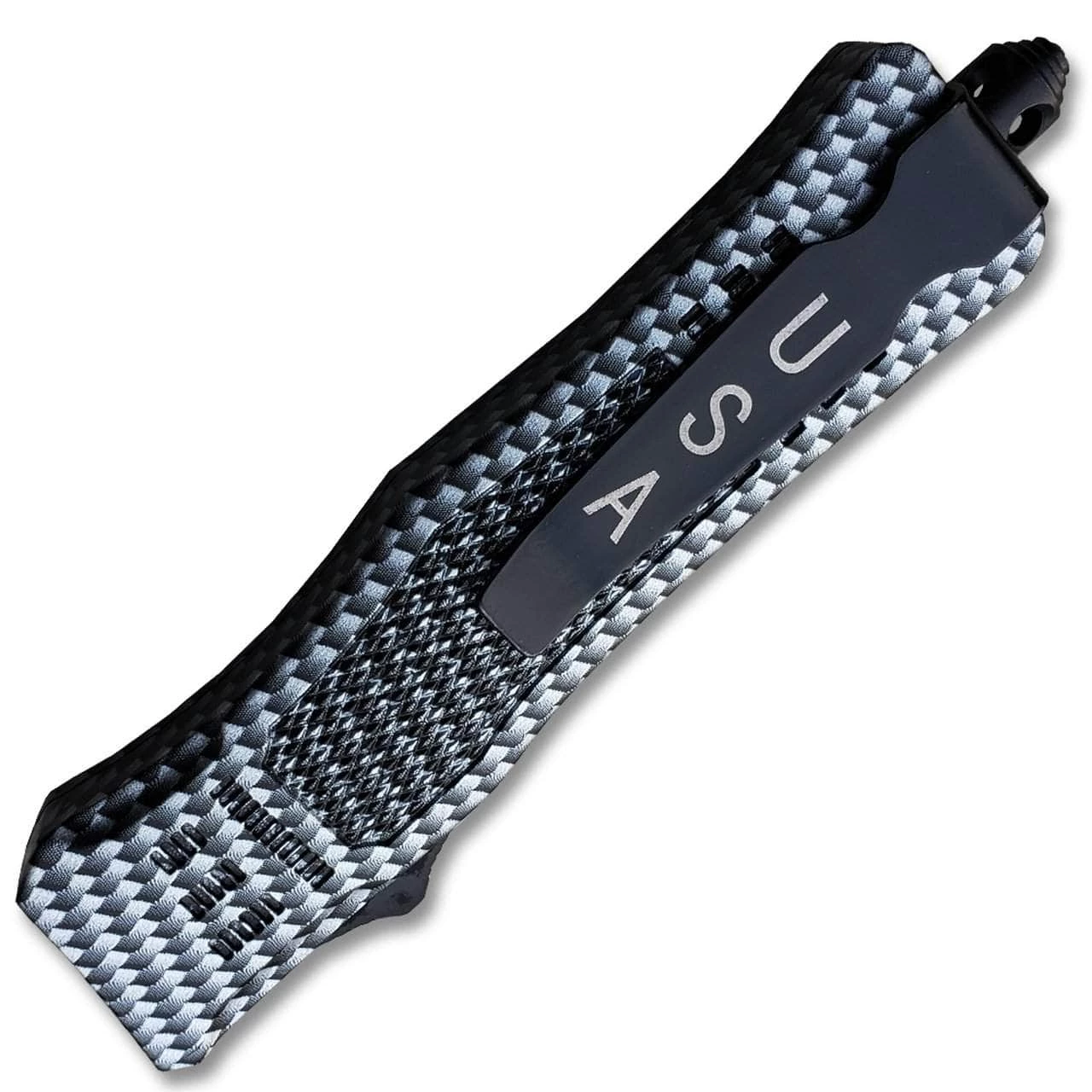 Knife Depot Carbon Fiber Legacy Edge OTF Knife Spear Point, Double Edged Blade - Image 3