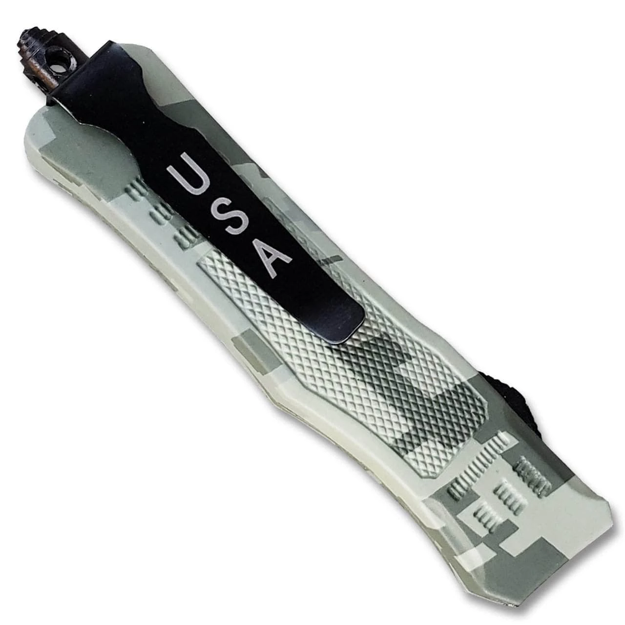 Delta Force OTF Automatic Knife, 2.75" Dual Side Serrated Blade, Camo Handle - Image 3