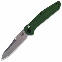 Benchmade 9400 Osborne Auto, 3.4" S30V Satin Blade, Green Aluminum Handle