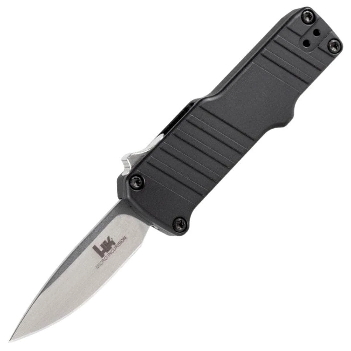 Heckler & Koch (HK) HK Micro Incursion Auto OTF, 1.95" 154CM Blade, Black Aluminum Handle - 54030