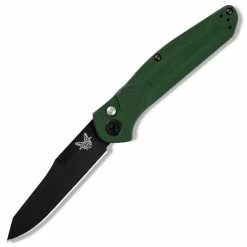 Benchmade 9400BK Osborne Auto, 3.4" S30V Black Blade, Green Aluminum Handle