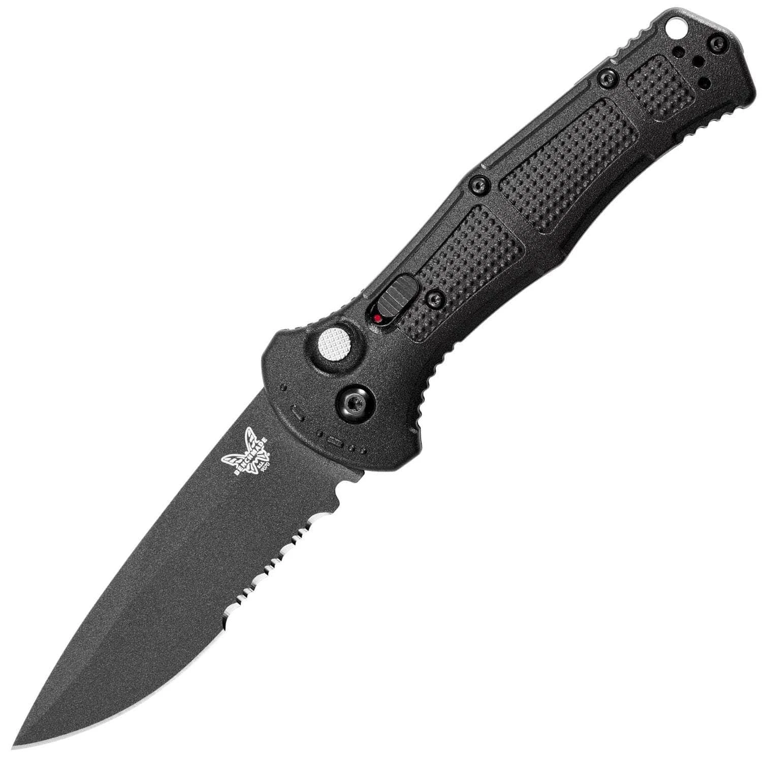 Benchmade Claymore Auto, 3.6" D2 Serrated Blade, Grivory Handle - 9070SBK