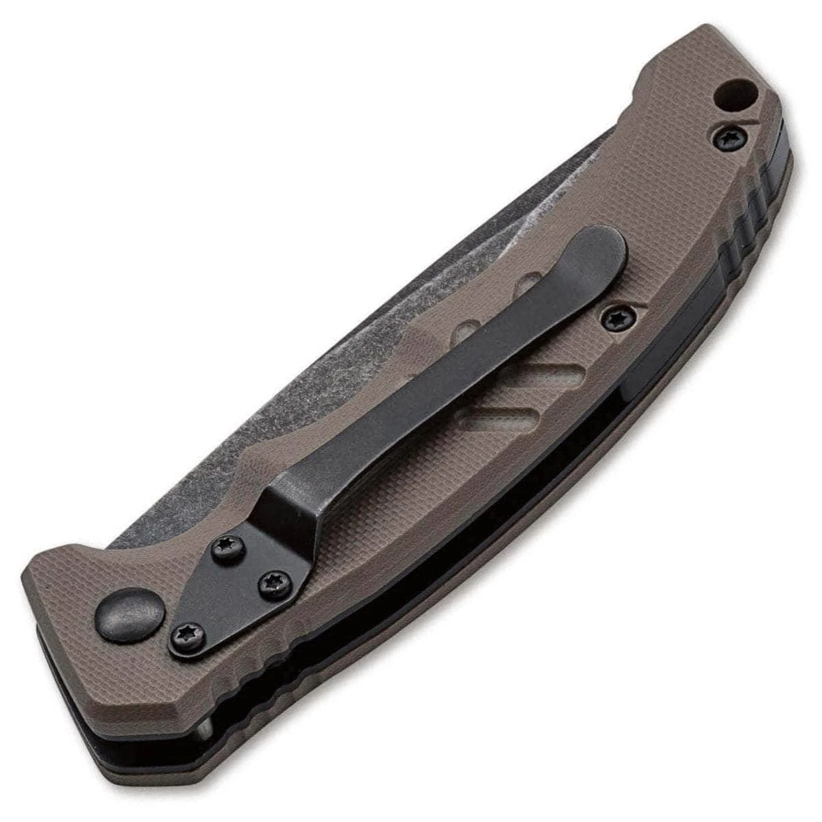 Boker Plus Intention II Automatic, 3.15" D2 Black Blade, Coyote G10 Handle - 01BO483 - Image 2