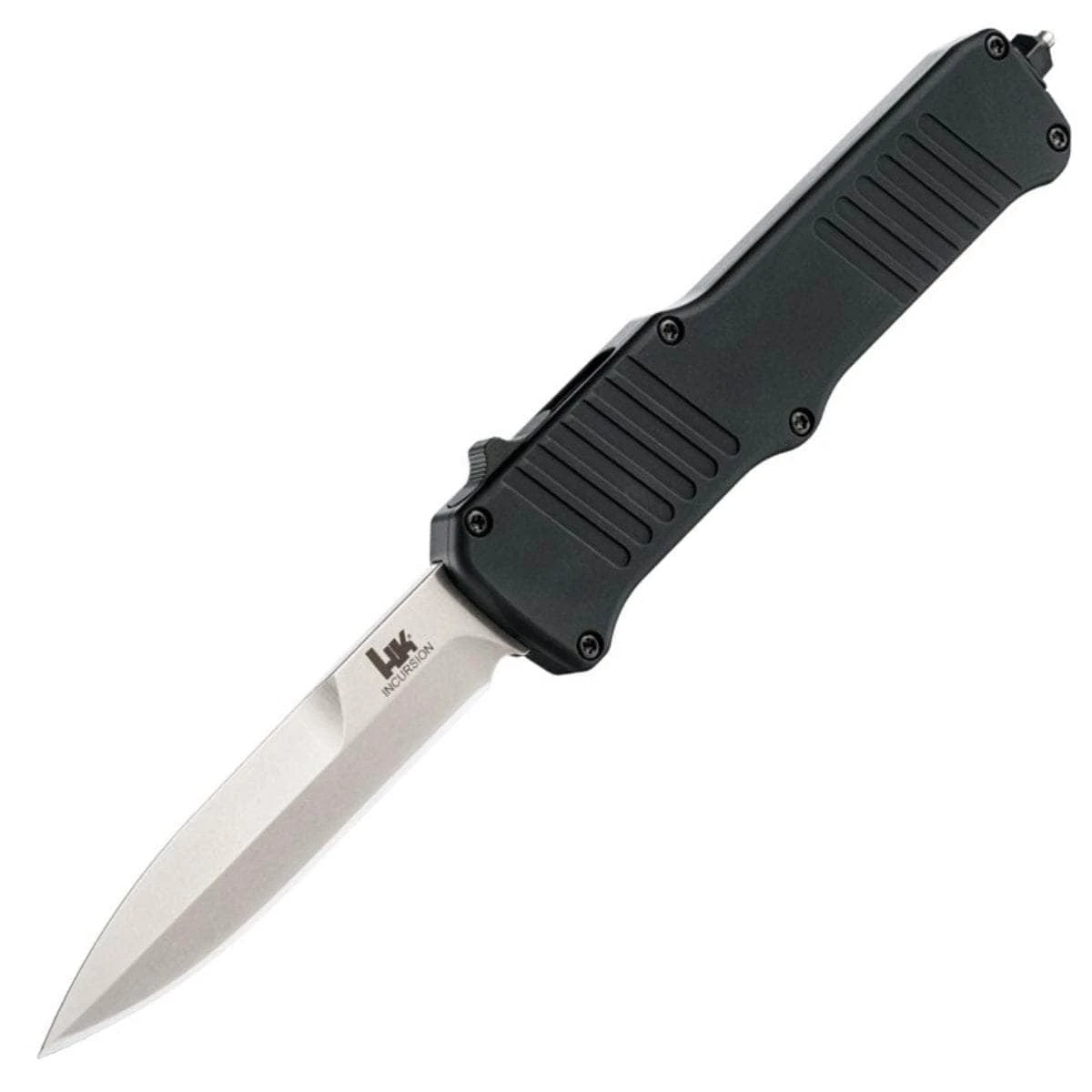 Heckler & Koch (HK) HK Incursion OTF Automatic, 3.9" Bayonet Blade, Black Aluminum Handle - 54090