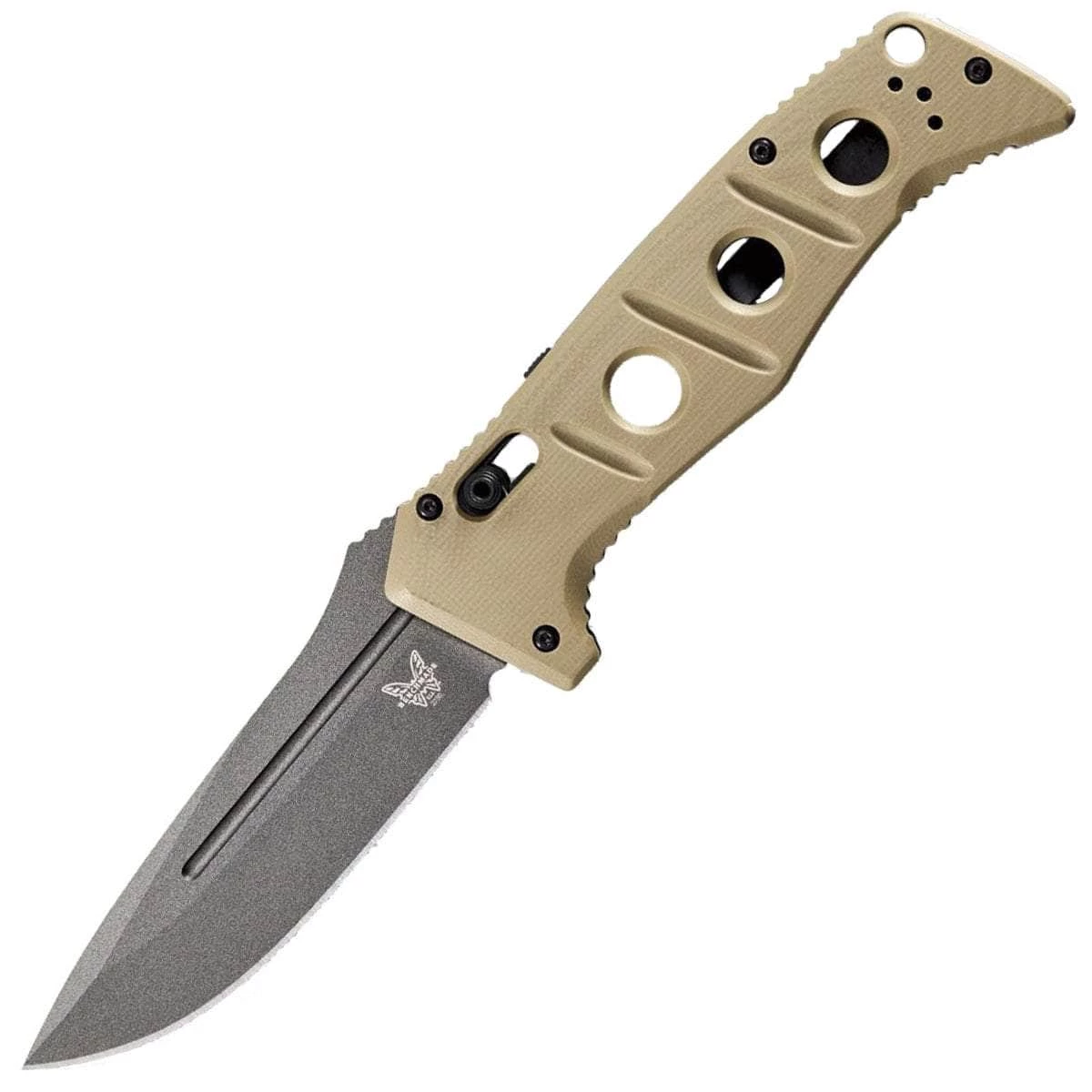 Benchmade 2750GY-3 Auto Adamas, 3.78" CruWear Blade, Desert Tan G10, Sheath