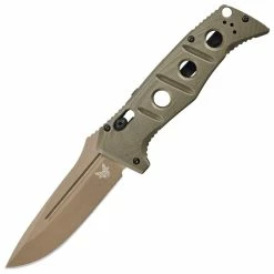 Benchmade 2750FE-2 Auto Adamas, 3.78" FDE CruWear Blade, Olive Drab G10 Handle