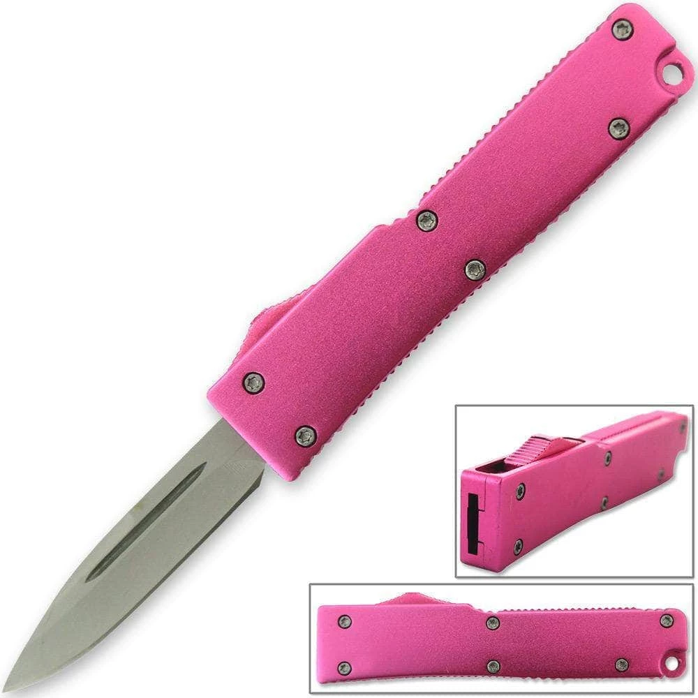 Knife Depot Electrifying California Legal OTF Dual Action Knife (Pink)