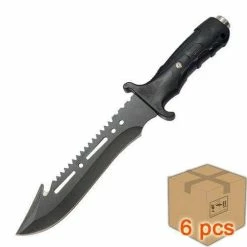 Knife Depot Case Of 6pcs Tactical Combat Hunting Knife W/ Glass Breaker