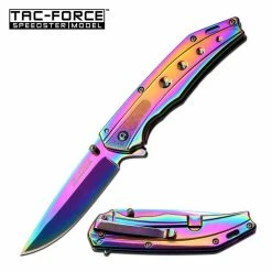 Tac-Force SPRING-ASSIST FOLDING POCKET KNIFE Tac Force Tactical Ti-Coated Slim Blade TF-925RB