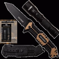 Tac-Force 2 Pcs Tactical Velue Pack Tac Force Assisted Knife W/ LED Light