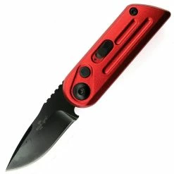 Bear & Son Cutlery Bear Ops CA Legal Bold Action XIV Auto, 1.75" Blade, Red Aluminum Handle