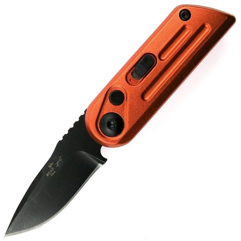 Bear & Son Cutlery Bear Ops CA Legal Bold Action XIV Auto, 1.75" Blade, Orange Aluminum Handle