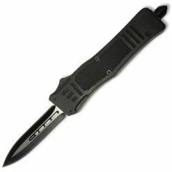Knife Depot Black OTF Knife, 2.75" Spear Point Blade, Black Comfort Grip Handle - MOTF11-BK