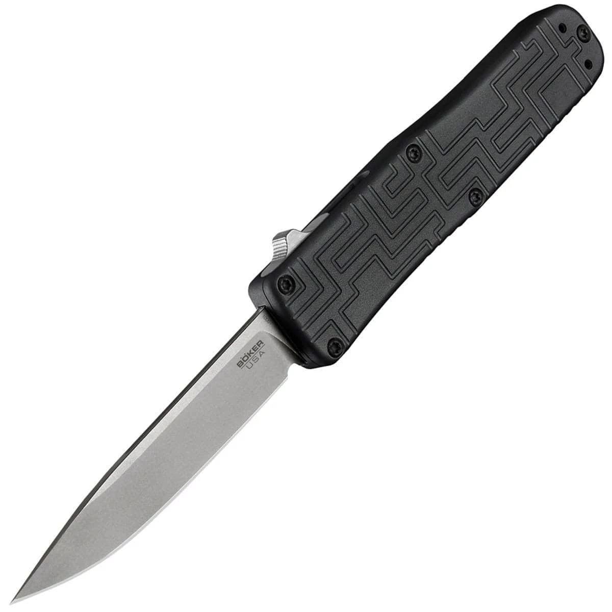 Boker Plus OTF Stonewash, 3.4" 154CM Blade, Aluminum Handle - 06EX260