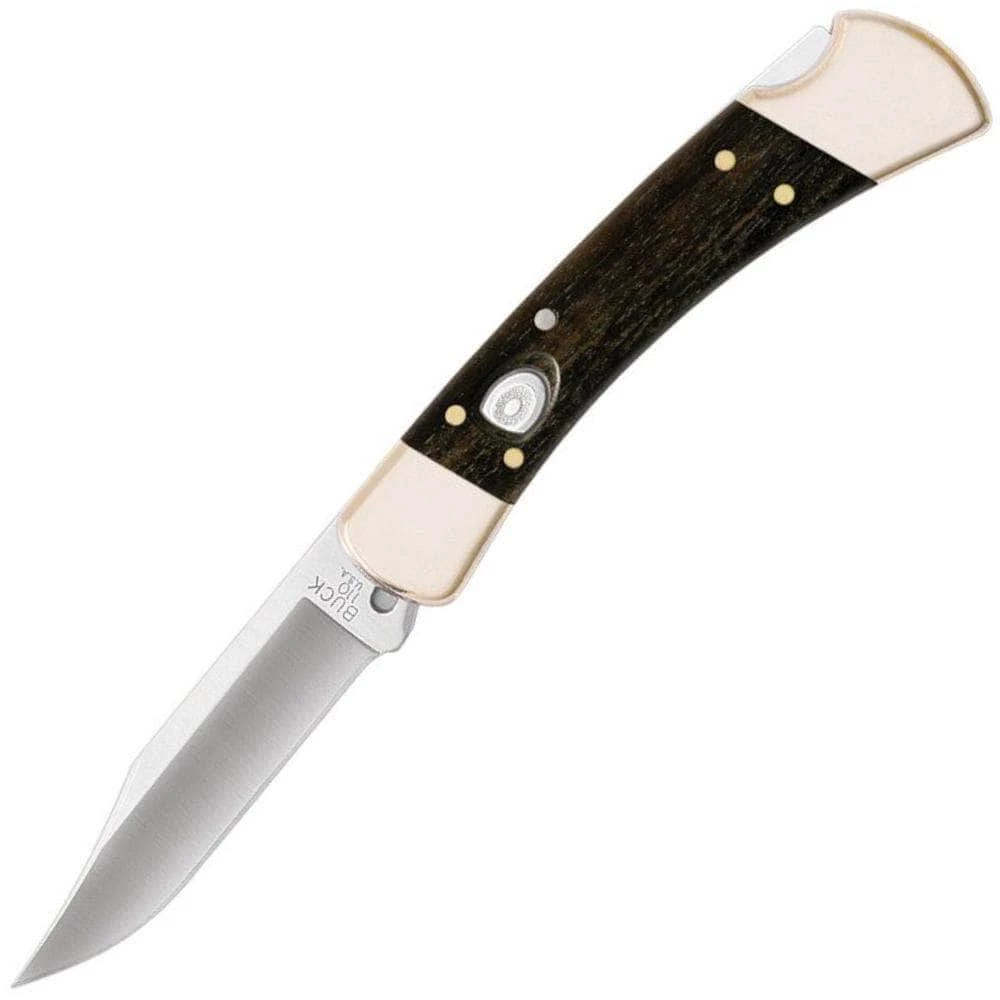 Buck Knives Buck 110 Auto, 3.75" 420HC Blade, Crelicam Ebony Handle - 0110BRSA