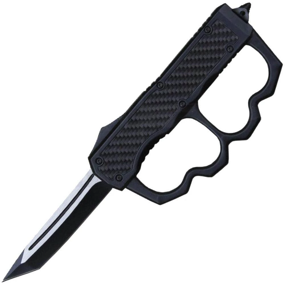 Delta Force D/A OTF Knuckle Knife, 3.5" Tanto Blade, Aluminum Handle - DFKNUCOTFCFT 3 Delta Force D/A OTF Knuckle Knife, 3.5" Tanto Blade, Aluminum Handle - DFKNUCOTFCFT