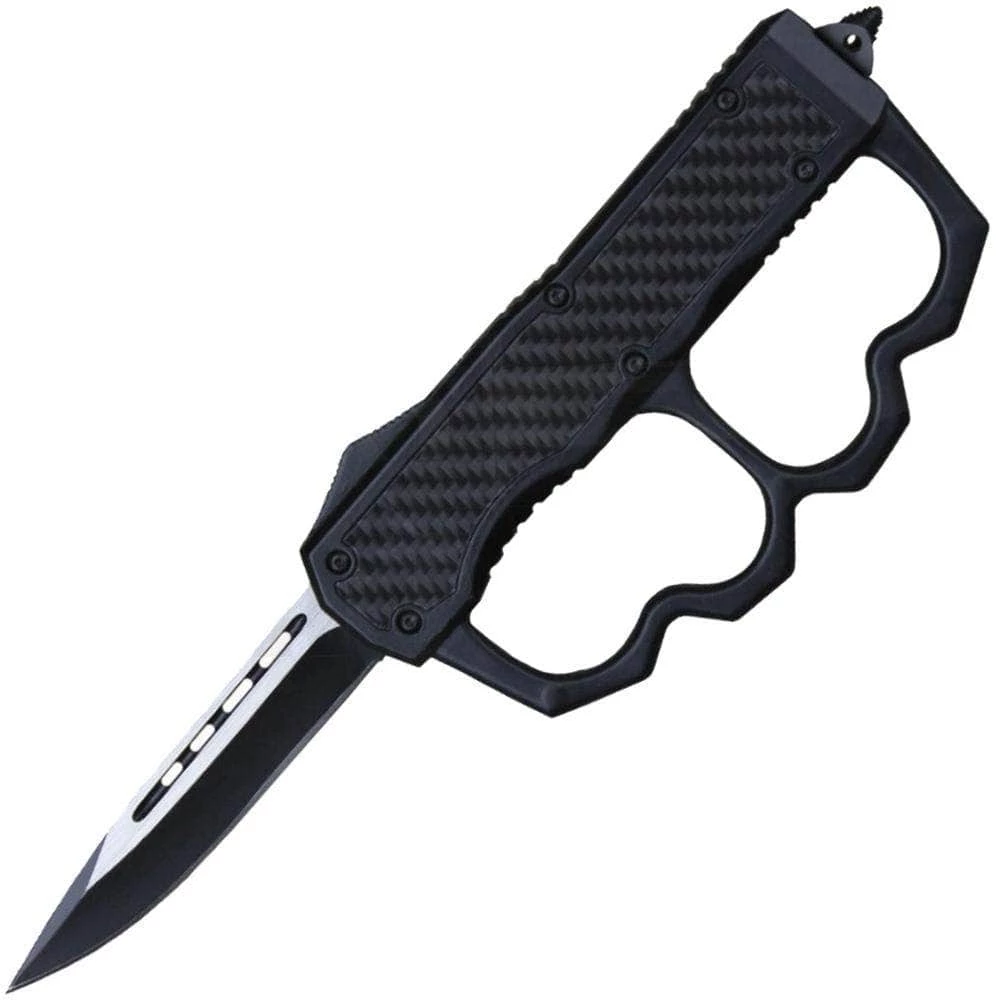 Delta Force D/A OTF Knuckle Knife, 3.5" Drop Point Blade, Aluminum Handle - DFKNUCD 3 Delta Force D/A OTF Knuckle Knife, 3.5" Drop Point Blade, Aluminum Handle - DFKNUCD