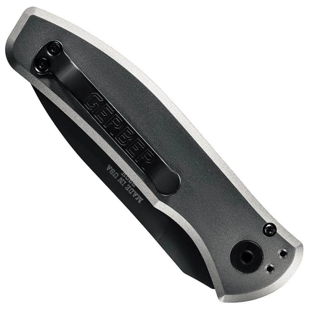 Gerber Empower Auto, 3.25" Black S30V Blade, Gray Aluminum W/ Armored Grip Handle - 30-001325 - Image 2