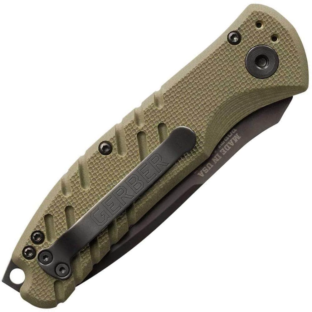 Gerber Propel Auto, 3.5" ComboEdge Black Blade, OD Green G10 Handle - 30-001309 - Image 2